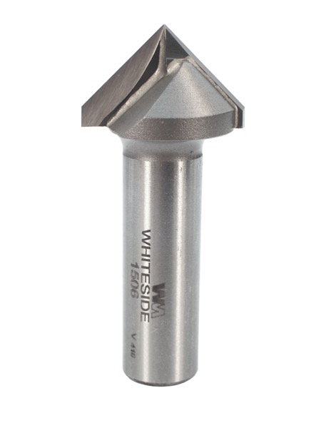 Whiteside Router Bits 1550 V-Groove 60-Degree 1/2-Inch Cutting Diameter and 7/16-Inch Point Length 
