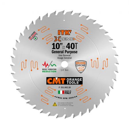 CMT 10" 40T ITK Xtreme Thin Kerf General Purpose 5/8" Bore