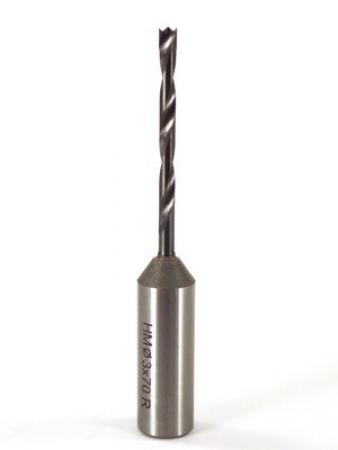 Whiteside DB3-70SC LH Dowel Drill Solid Carbide 3mm Cutting Diameter 70mm Overall Length