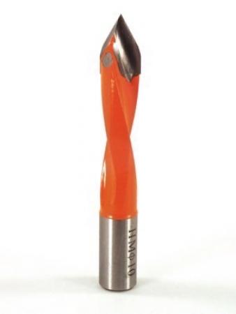 Whiteside DT10-70LH Dowel Drill Thru Hole V-Point Carbide Tipped LH 10mm Cutting Diameter 70mm Overall Length