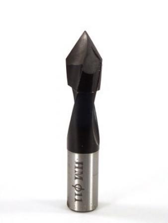 Whiteside DT11-57 RH Dowel Drill Thru Hole V-Point Carbide Tipped 11mm Cutting Diameter 57mm Overall Length