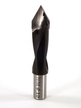 Whiteside DT13-70 RH Dowel Drill Thru Hole V-Point Carbide Tipped 13mm Cutting Diameter 70mm Overall Length