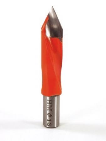 Whiteside DT13-70LH Dowel Drill Thru Hole V-Point Carbide Tipped LH 13mm Cutting Diameter 70mm Overall Length