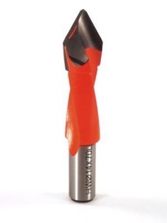 Whiteside DT14-70LH Dowel Drill Thru Hole V-Point Carbide Tipped LH 14mm Cutting Diameter 70mm Overall Length