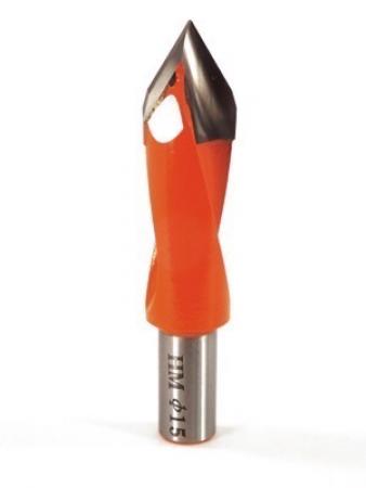 Whiteside DT15-70LH Dowel Drill Thru Hole V-Point Carbide Tipped LH 15mm Cutting Diameter 70mm Overall Length