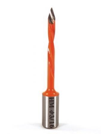 Whiteside DT187-70LH Dowel Drill Thru Hole V-Point Carbide Tipped LH 3/16" Cutting Diameter 70mm Overall Length