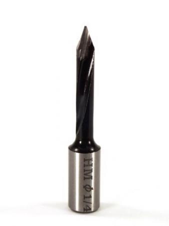 Whiteside DT250-57 Dowel Drill Thru Hole V-Point Carbide Tipped 1/4" "Cutting Diameter 57mm Overall Length