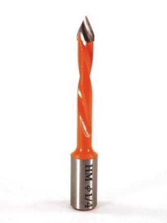 Whiteside DT250-70LH Dowel Drill Thru Hole V-Point Carbide Tipped LH 1/4" " Cutting Diameter 70mm Overall Length