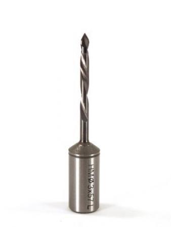 Whiteside DT3-57LHSC Dowel Drill Thru Hole V-Point Solid Carbide LH 3mm Cutting Diameter 57mm Overall Length