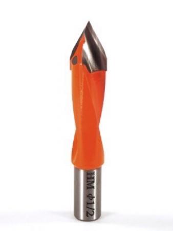 Whiteside DT500-70LH Dowel Drill Thru Hole V-Point Carbide Tipped LH 1/2" " Cutting Diameter 70mm Overall Length