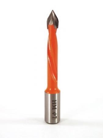 Whiteside DT7-70LH Dowel Drill Thru Hole V-Point Carbide Tipped LH 7mm Cutting Diameter 70mm Overall Length