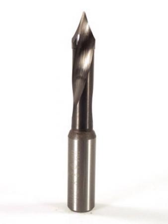 Whiteside DT8-70SC RH Dowel Drill Thrum Hole V-Point Solid Carbide 8mm Cutting Diameter 70mm Overall Length