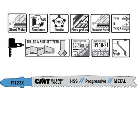 CMT 10-21 TPI HSS Jigsaw Blade 5 Pack
