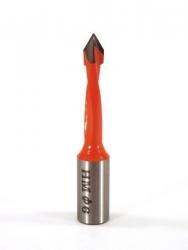 Whiteside DT6-57LH Dowel Drill Thru Hole V-Point Carbide Tipped LH 6mm Cutting Diameter 57mm Overall Length