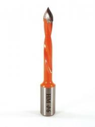 Whiteside DT6-70LH Dowel Drill Thru Hole V-Point Carbide Tipped LH 6mm Cutting Diameter 70mm Overall Length