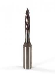 Whiteside DT6-70LHSC Dowel Drill Thru Hole V-Point Solid Carbide LH 6mm Cutting Diameter 70mm Overall Length