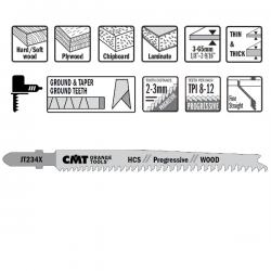 CMT 8-12 TPI HCS Jigsaw Blade 5 Pack
